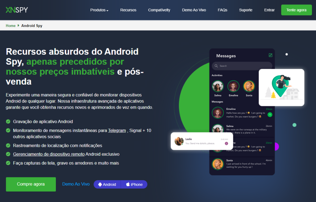 rastreador de Facebook Messenger